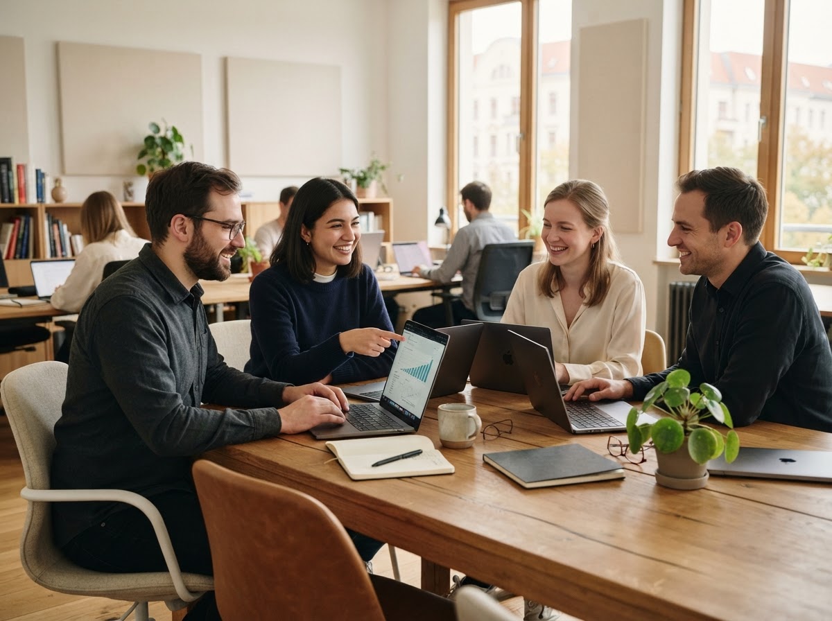 Bulkquant team reviewing predictive analytics and portfolio risk data
